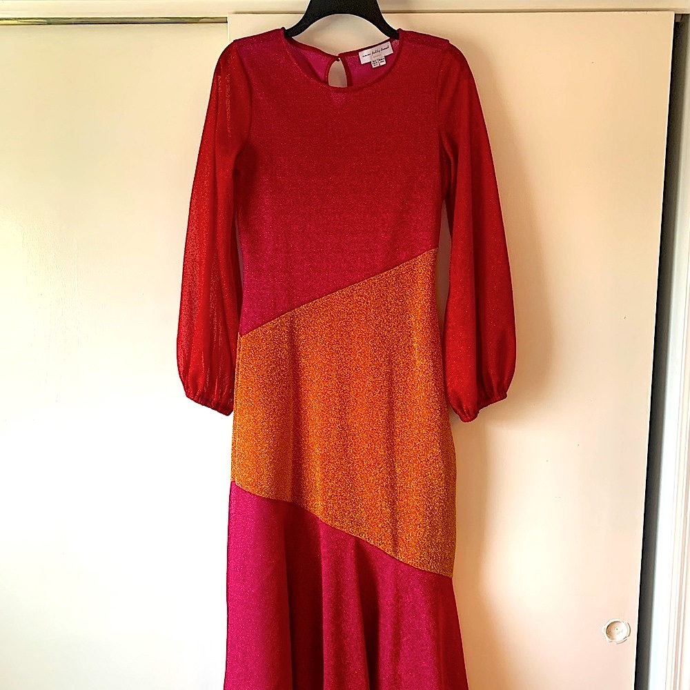 Sparkly Color Block Dress